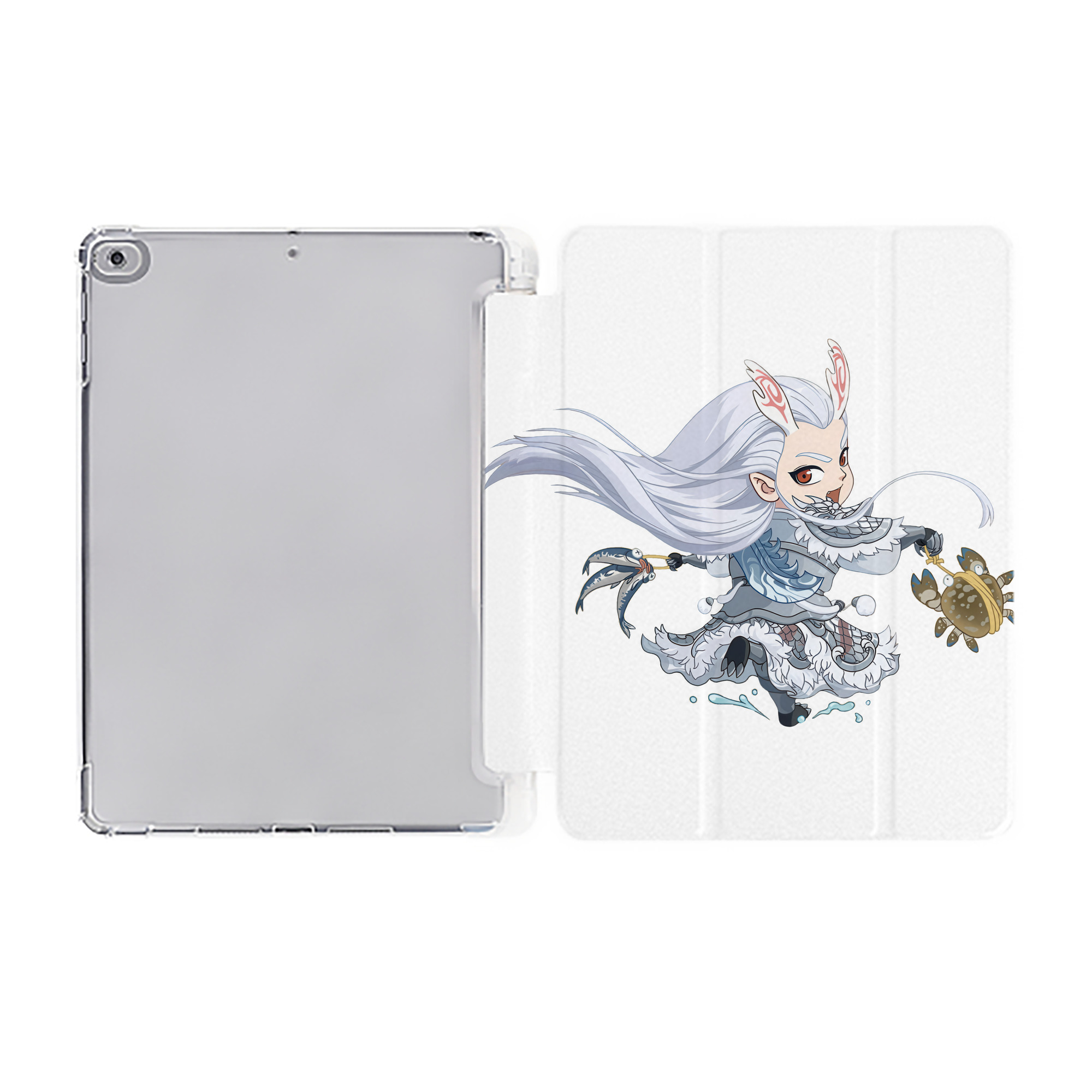 （画像用） Ne Zha 2 ナタ 魔童の大暴れ IPad ケース ペン収納付き 三つ折りスタンド PUレザー×シリコン 対応機種9.5/10.5/10.9インチ